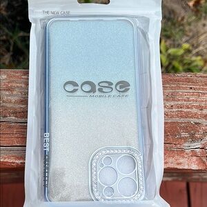 iPhone 12 Glitter Blue Mobile Case